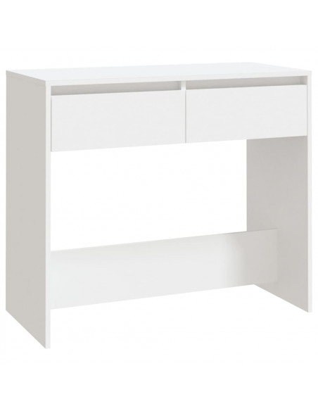 Tavolo Consolle Bianco 89x41x76,5 cm in Acciaio
