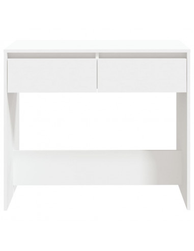 Tavolo Consolle Bianco 89x41x76,5 cm in Acciaio