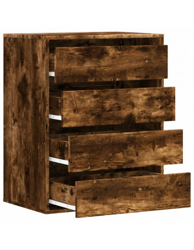 Cassettiera Angolare Rovere Fumo 60x41x76cm Legno Multistrato