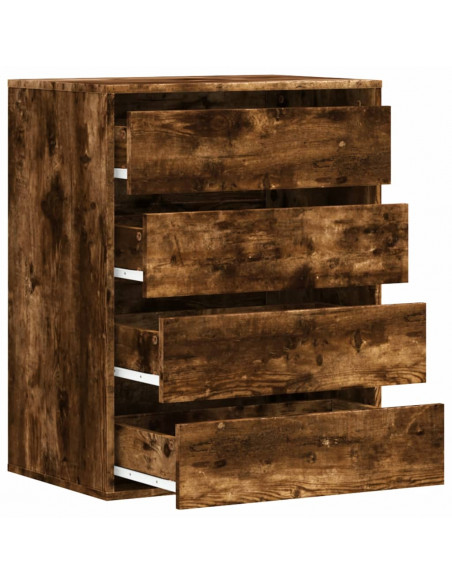 Cassettiera Angolare Rovere Fumo 60x41x76cm Legno Multistrato