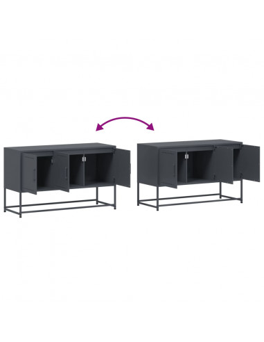 Mobile TV Antracite 100,5x39x60,5 cm in Acciaio