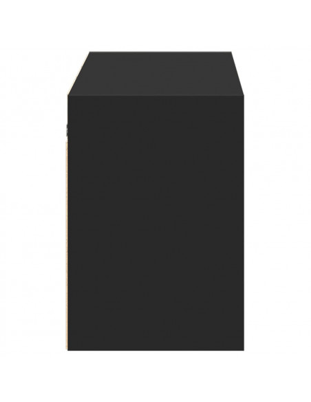 Mobile TV a Parete con Luci LED Nero 130x31x45 cm