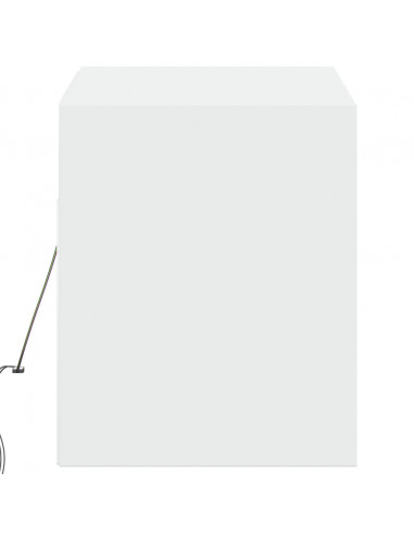 Mobile TV a Parete con Luci LED Bianco 100x31x35 cm