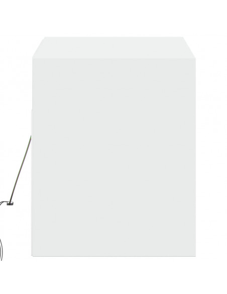 Mobile TV a Parete con Luci LED Bianco 100x31x35 cm