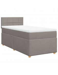 Giroletto a Molle con Materasso Tortora 90x190 cm in Tessuto 2