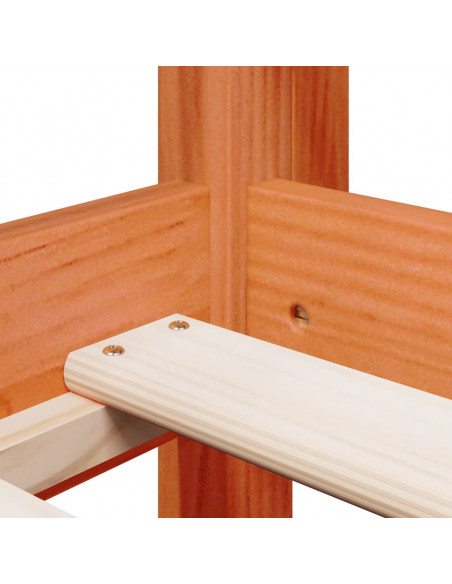 Letto a Soppalco con Tetto Cera 80x200 cm in Legno di Pino