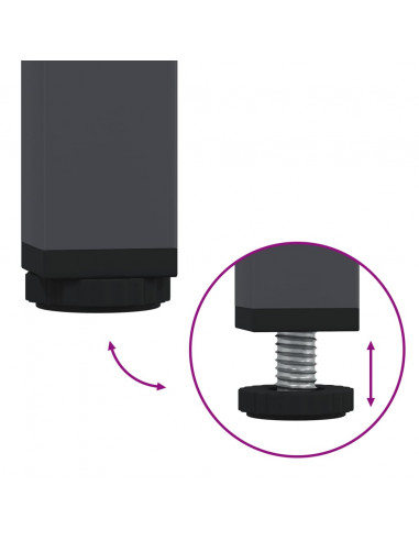 Credenza Antracite 68x39x113 cm in Acciaio