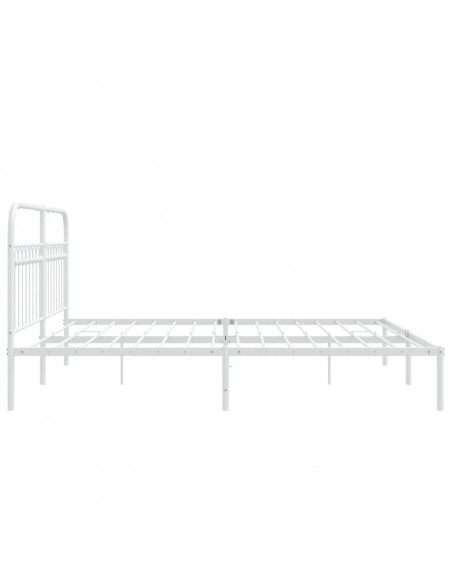 Giroletto con Testiera Metallo Bianco 183x203 cm