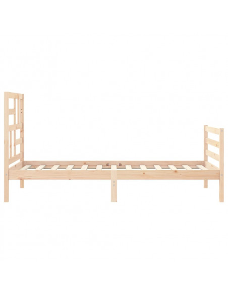 Giroletto con Testiera Single in Legno Massello