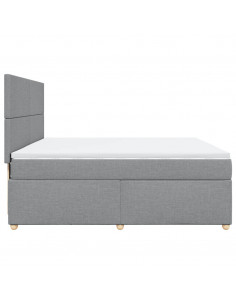 Giroletto a Molle con Materasso Grigio Chiaro180x200 cm Tessuto 2