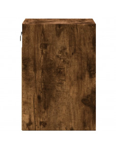 Mobili TV a Parete con Luci LED 2pz Rovere Fumo 41x31x45 cm 2