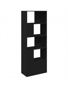 Libreria Nera 70x36x189 cm in Legno Multistrato 2