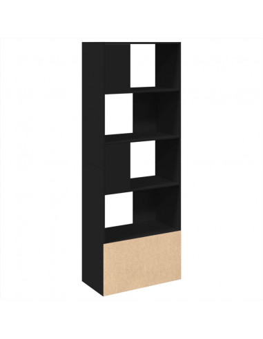 Libreria Nera 70x36x189 cm in Legno Multistrato
