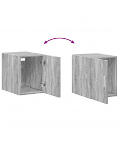 Mobile a Parete Grigio Sonoma 30x42,5x40cm in Legno Multistrato 2