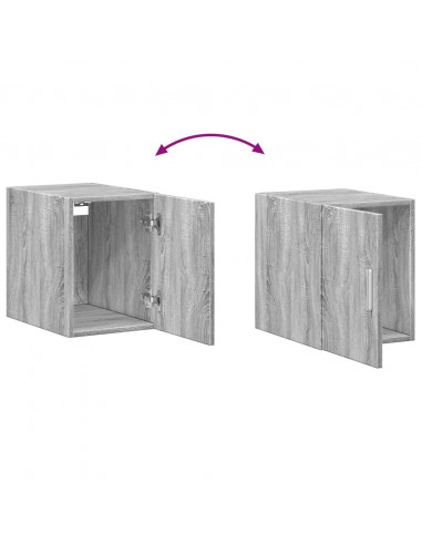 Mobile a Parete Grigio Sonoma 30x42,5x40cm in Legno Multistrato