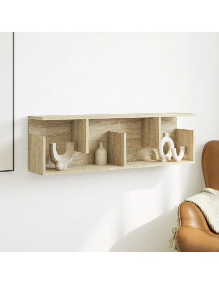Mobile a Parete 100x20x30 cm Rovere Sonoma in Legno Multistrato