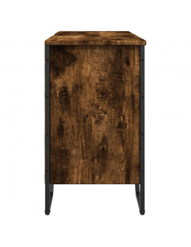 Mobile Lavabo Bagno Rovere Fumo 91x35x60 cm in Truciolato