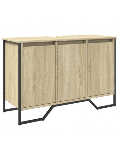 Mobile Lavabo Bagno Rovere Sonoma 91x35x60 cm in Truciolato