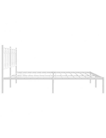 Giroletto con Testiera Metallo Bianco 200x200 cm
