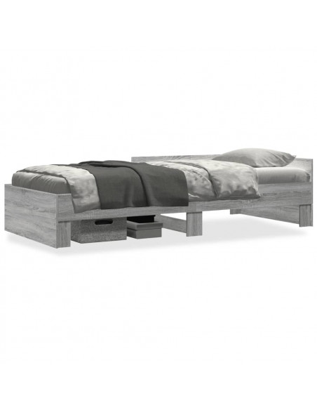 Giroletto Grigio Sonoma 90x190 cm in Legno Multistrato