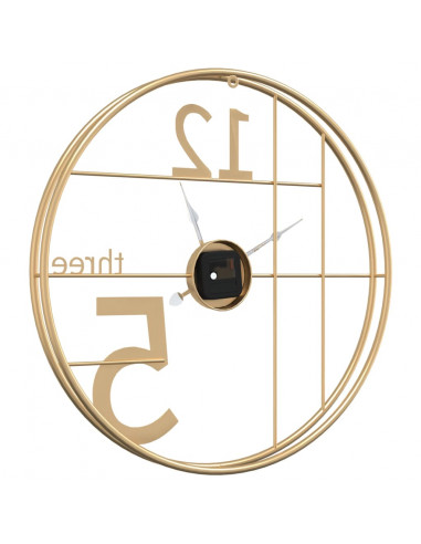 Orologio da Parete Oro Ø50 cm in Ferro