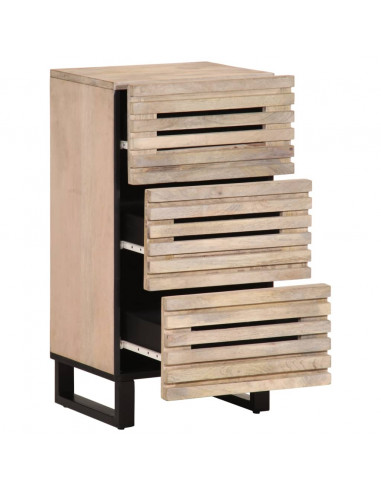 Credenza 40x34x75 cm in Legno Massello di Mango