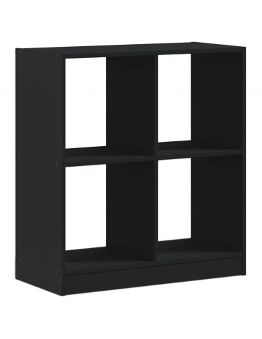 Libreria Nera 68,5x32x75 cm in Legno Multistrato