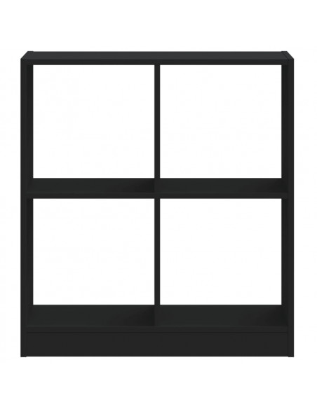 Libreria Nera 68,5x32x75 cm in Legno Multistrato