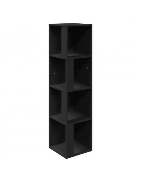 Armadio Angolare Nero 33x33x132 cm in Truciolato