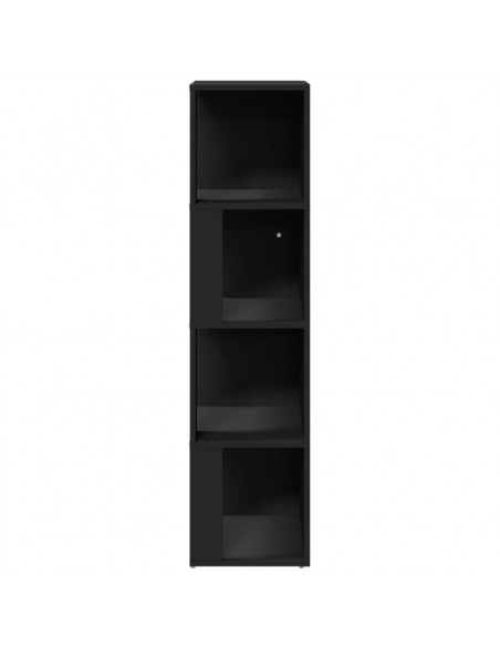 Armadio Angolare Nero 33x33x132 cm in Truciolato