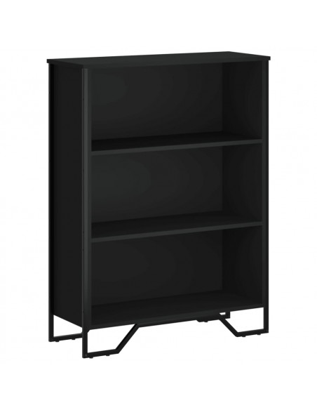 Libreria Nera 80x31x106 cm in Legno Multistrato