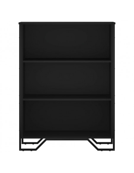 Libreria Nera 80x31x106 cm in Legno Multistrato