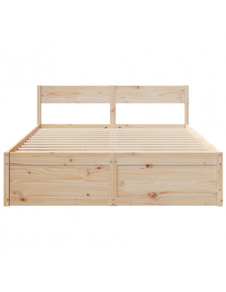 Giroletto con Cassetti 160x200 cm in Legno Massello di Pino