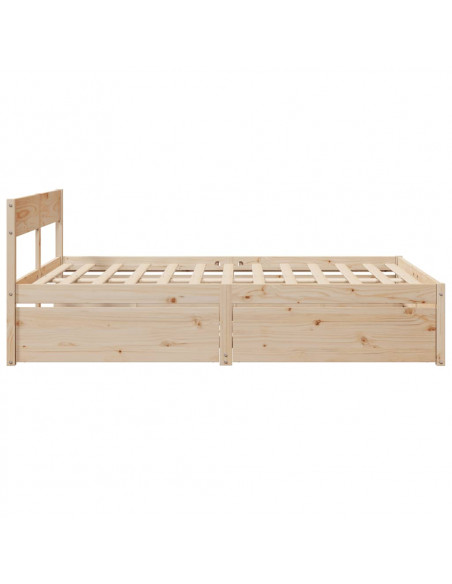 Giroletto con Cassetti 160x200 cm in Legno Massello di Pino