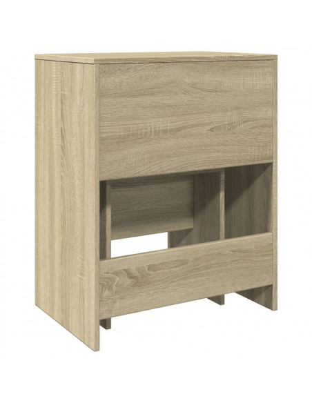 Toeletta e Sgabello Rovere Sonoma 60x40x113,5 cm