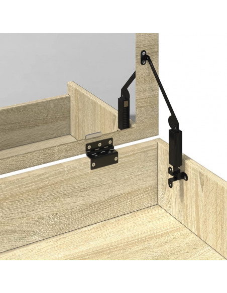 Toeletta e Sgabello Rovere Sonoma 60x40x113,5 cm