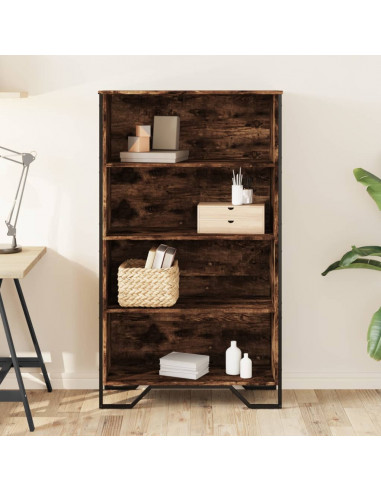 Libreria Rovere Fumo 80x31x137,5 cm in Truciolato