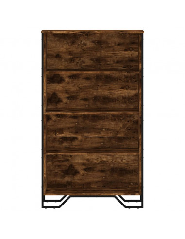 Libreria Rovere Fumo 80x31x137,5 cm in Truciolato