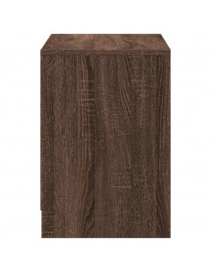 Mobile Porta TV con LED Rovere Marrone 100x34x50 cm Truciolato 2