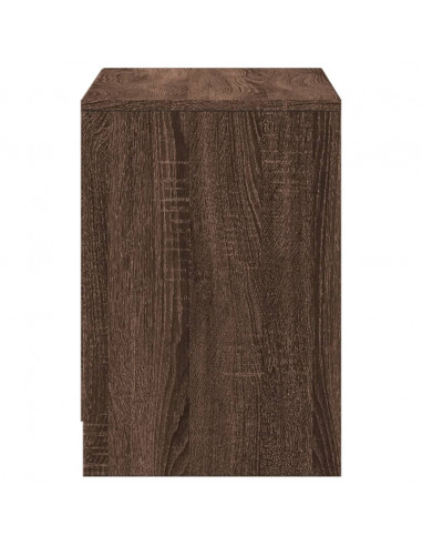 Mobile Porta TV con LED Rovere Marrone 100x34x50 cm Truciolato