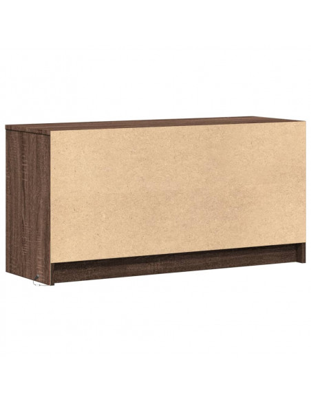 Mobile Porta TV con LED Rovere Marrone 100x34x50 cm Truciolato