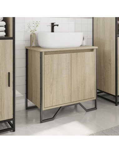 Mobile Lavabo Bagno Rovere Sonoma 60x35x60 cm in Truciolato