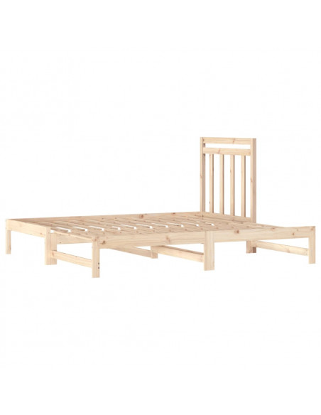 Dormeuse Estraibile 2x(90x190) cm Legno Massello di Pino