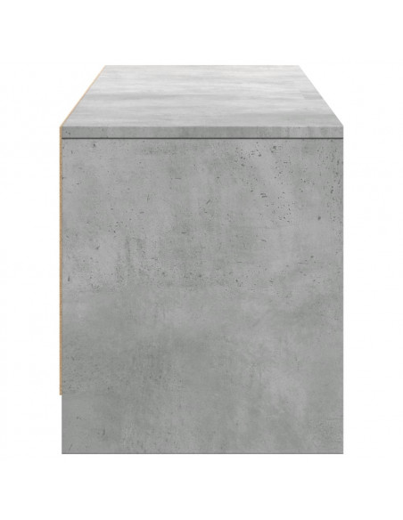 Mobile Porta TV con LED Grigio Cemento 165x34x40 cm Truciolato
