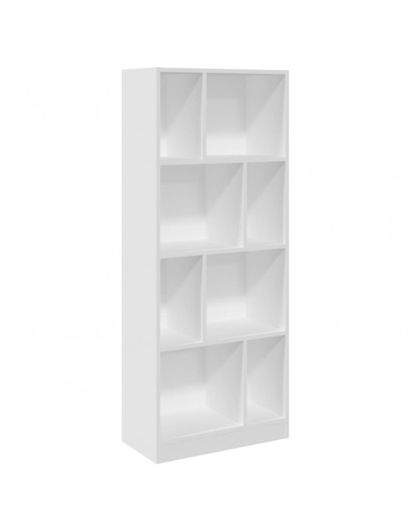 Libreria Bianca 57x28,5x141 cm in Legno Multistrato