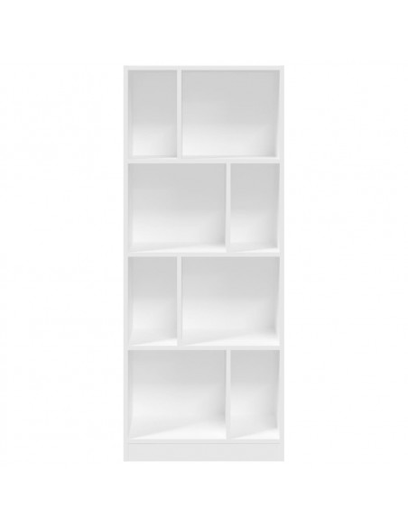 Libreria Bianca 57x28,5x141 cm in Legno Multistrato