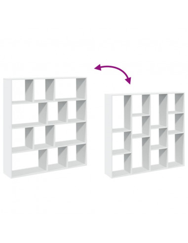 Libreria Bianca 132x29x141,5 cm in Legno Multistrato