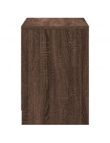 Mobile Porta TV con LED Rovere Marrone 100x34x50 cm Truciolato