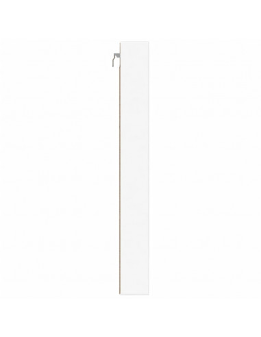 Armadietto con Vetrina Bianco 100x8,5x75 cm Legno Multistrato