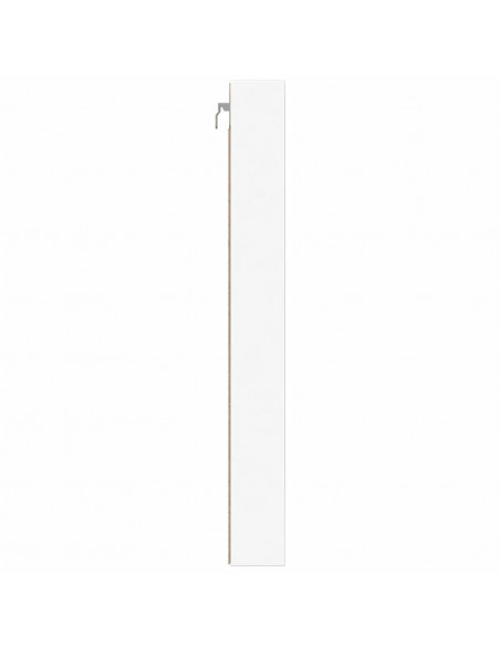 Armadietto con Vetrina Bianco 100x8,5x75 cm Legno Multistrato